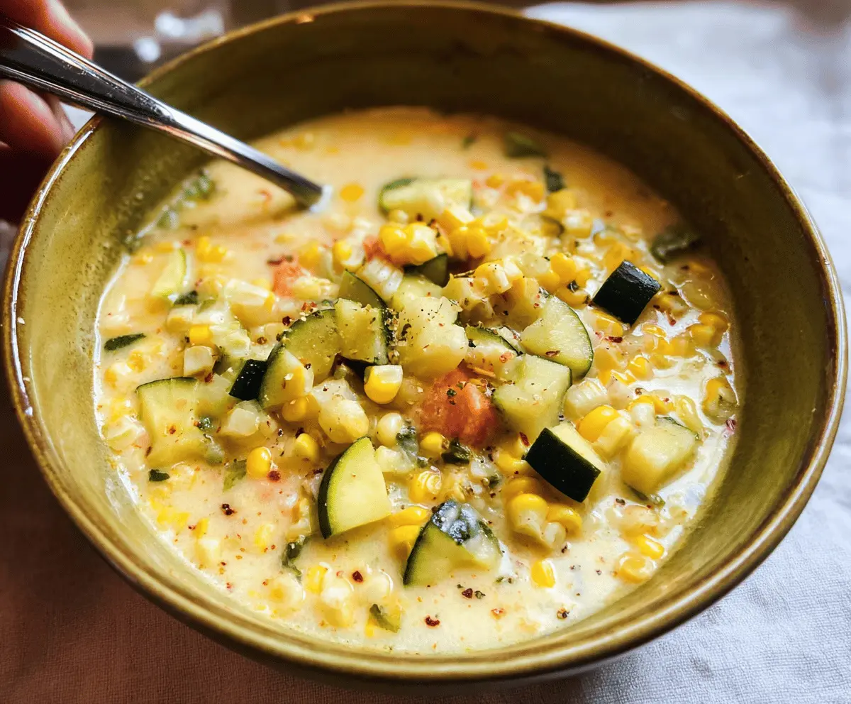 Easy Summer Corn and Zucchini Chowder Recipe