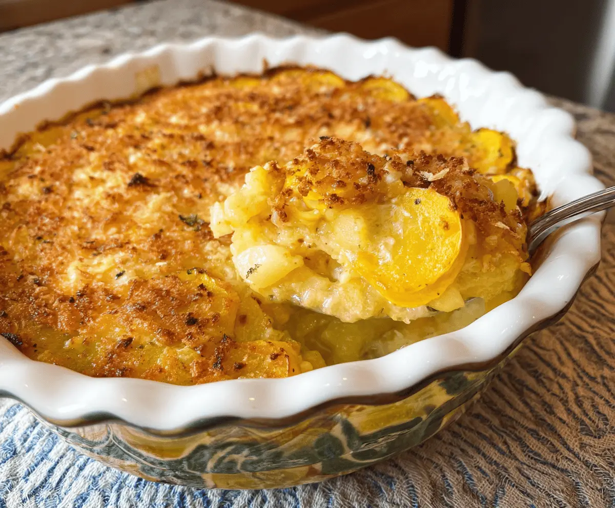 Cheesy Yellow Squash Casserole Recipe