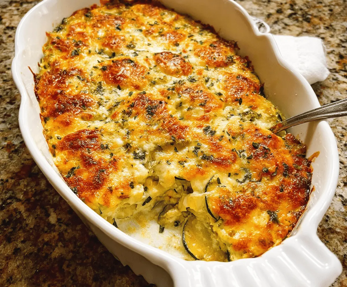 Easy Cheesy Zucchini Squash Casserole Recipe