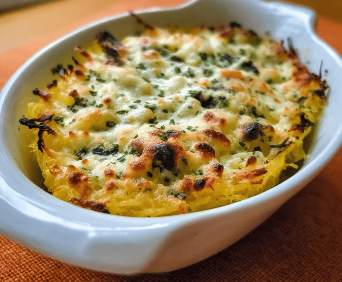 Healthy Cheesy Spaghetti Squash Au Gratin Recipe