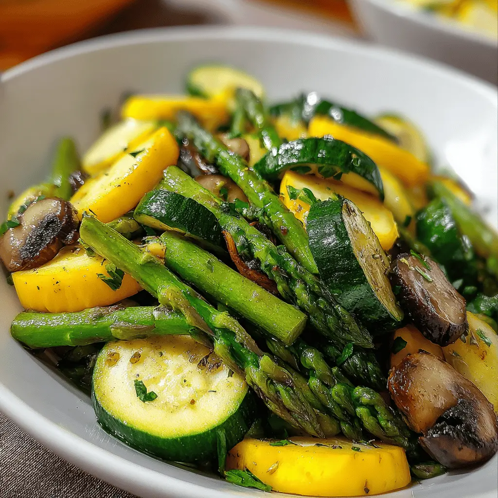 Flavorful Asparagus with Zucchini and Squash Recipe