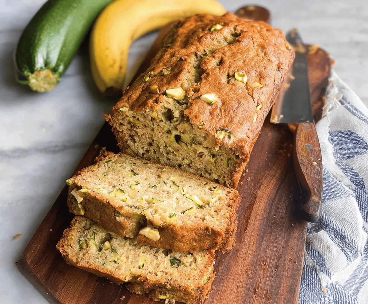 Moist Zucchini Banana Bread Recipe