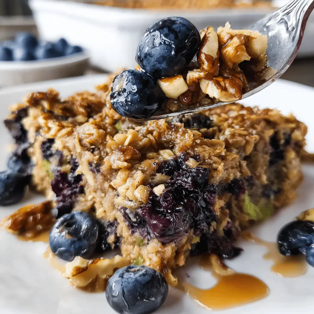 Healthy Zucchini Blueberry Baked Oatmeal Recipe