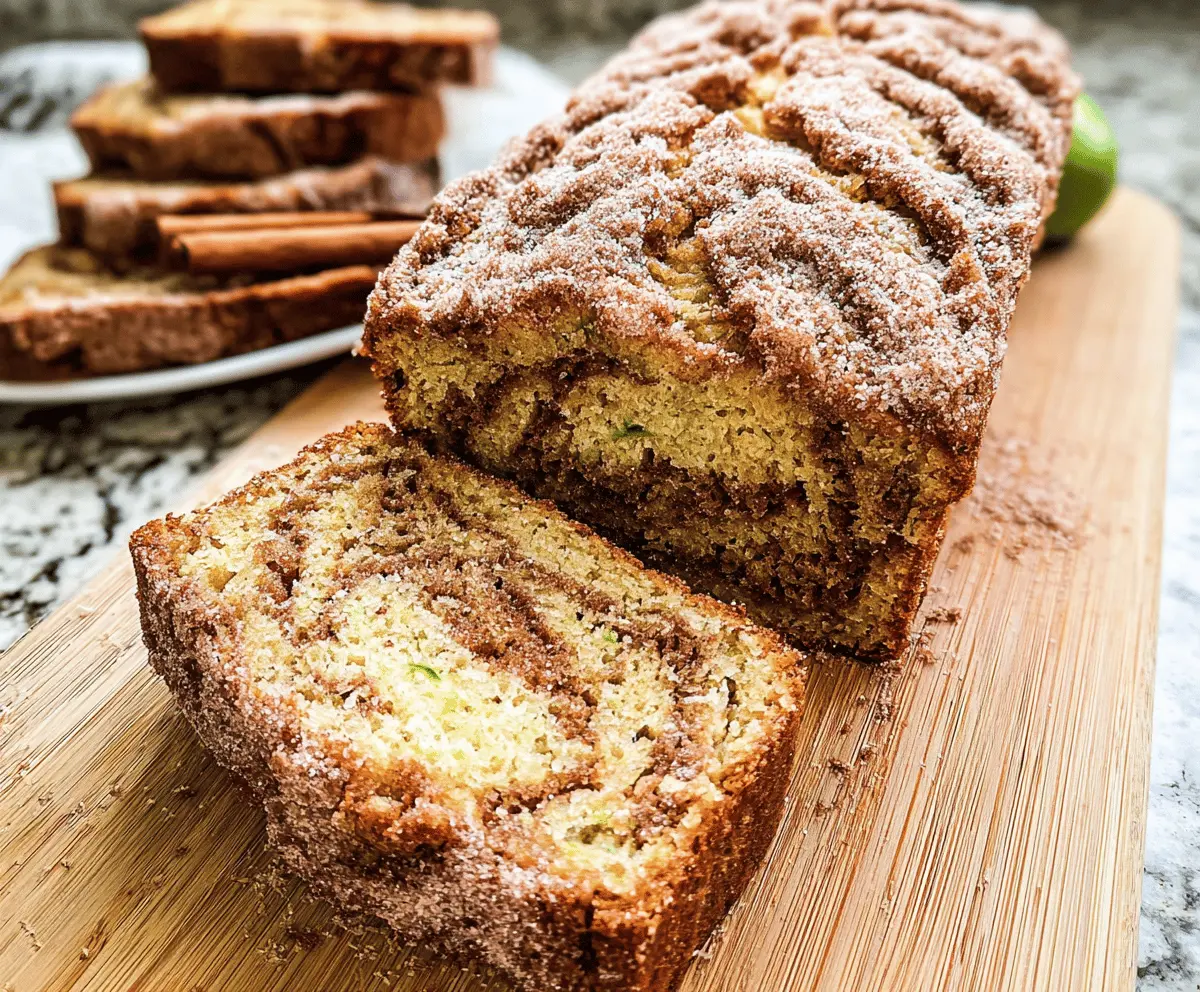 Moist Cinnamon Swirl Zucchini Bread Recipe