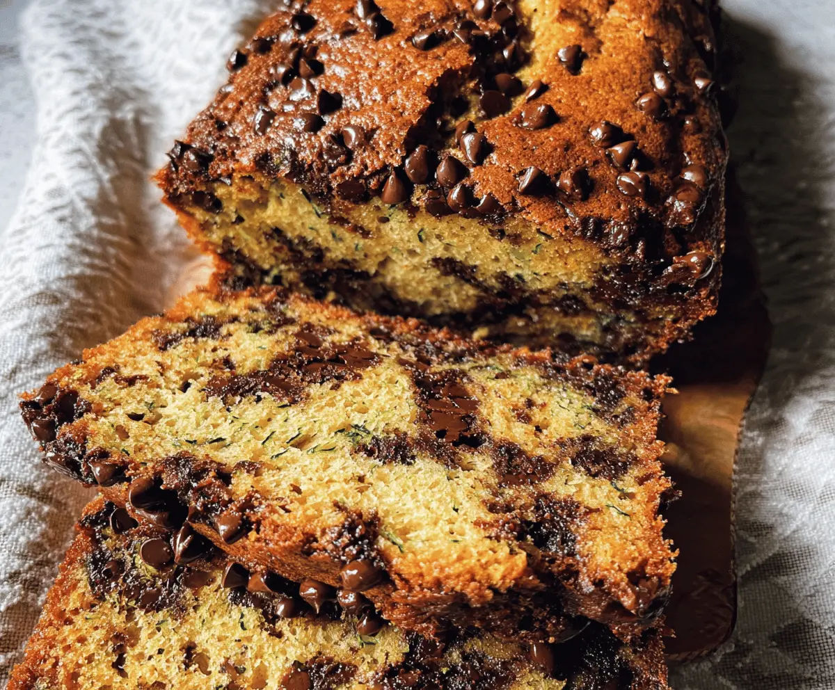 Moist Chocolate Chip Zucchini Bread Recipe