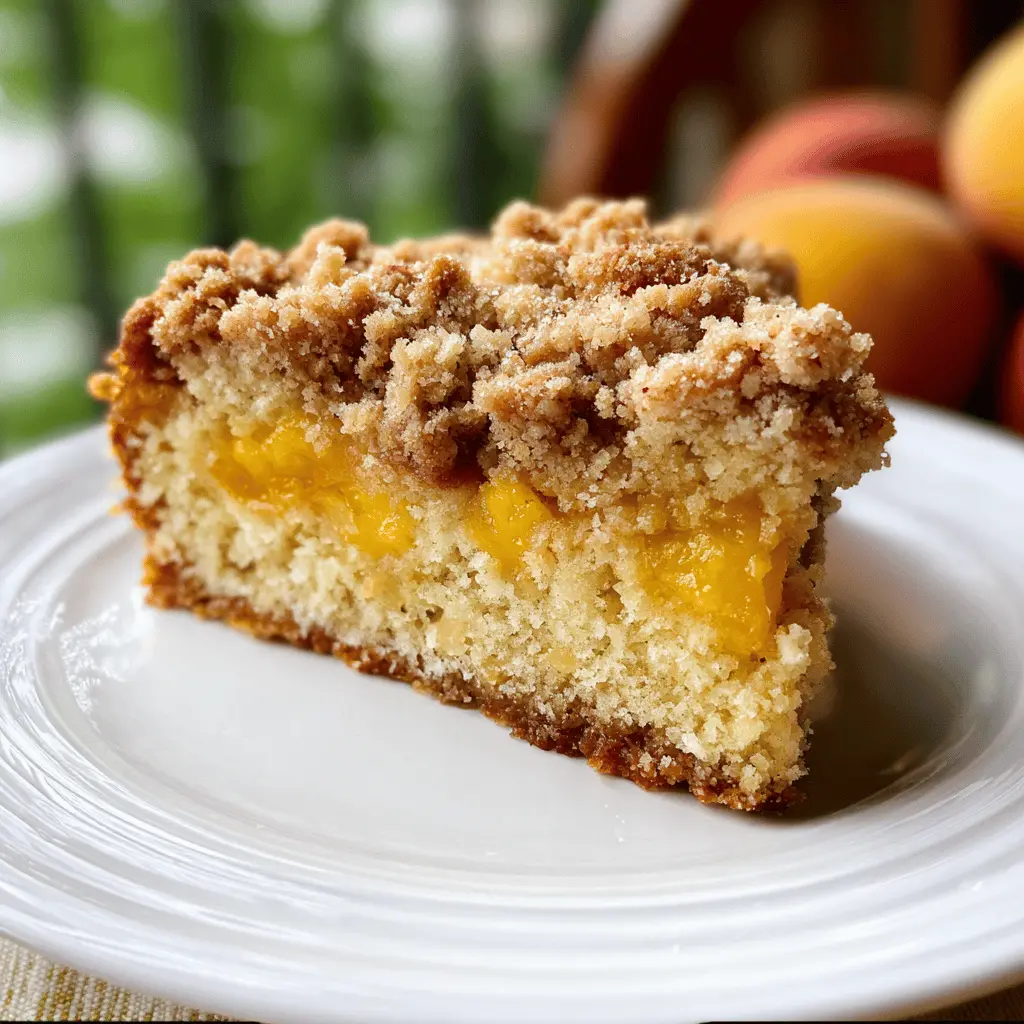 Southern Peach Crumb Cake With Sweet, Buttery Topping