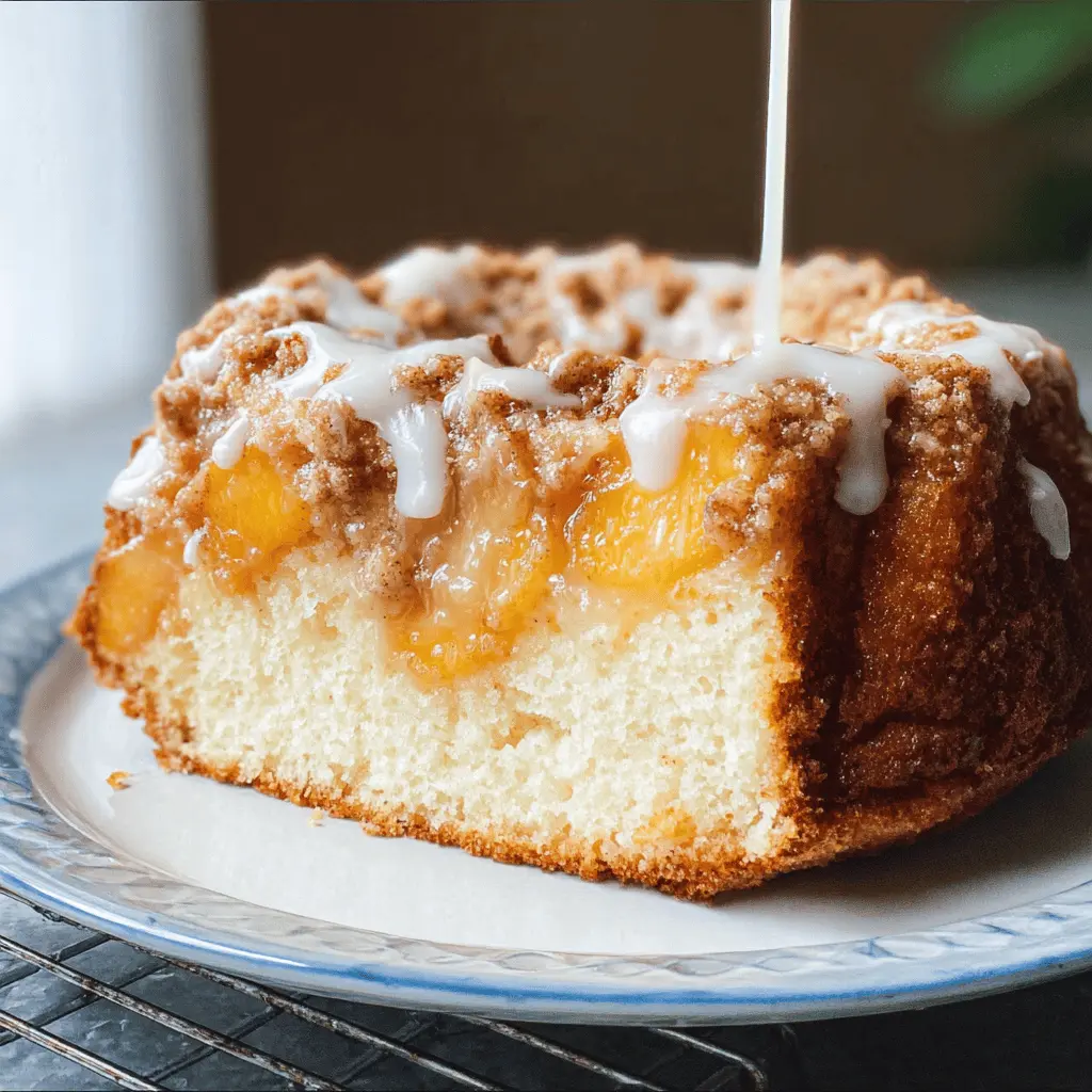Cream Cheese Peach Cobbler Pound Cake Recipe