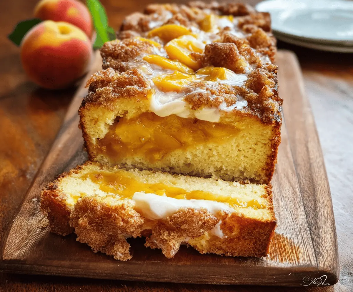 Easy Peach Cobbler Pound Cake Recipe