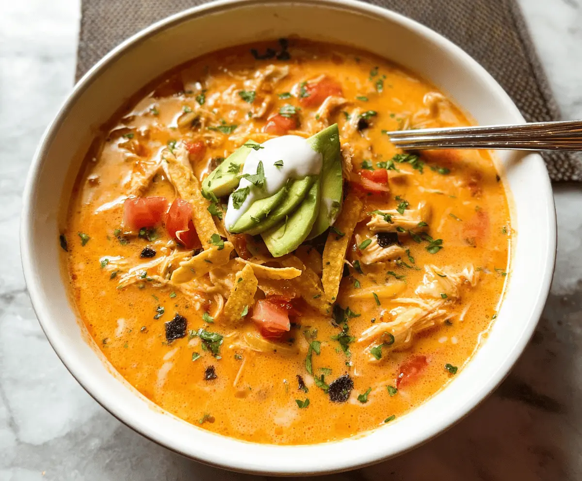 Creamy Chicken Tortilla Soup Recipe Easy and Delicious
