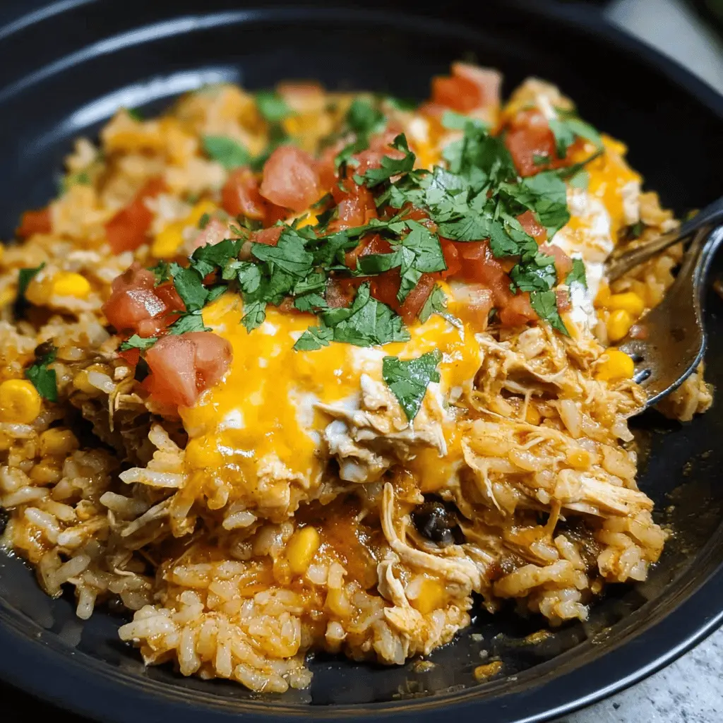 Easy Southwest Chicken and Rice Crock Pot Recipe