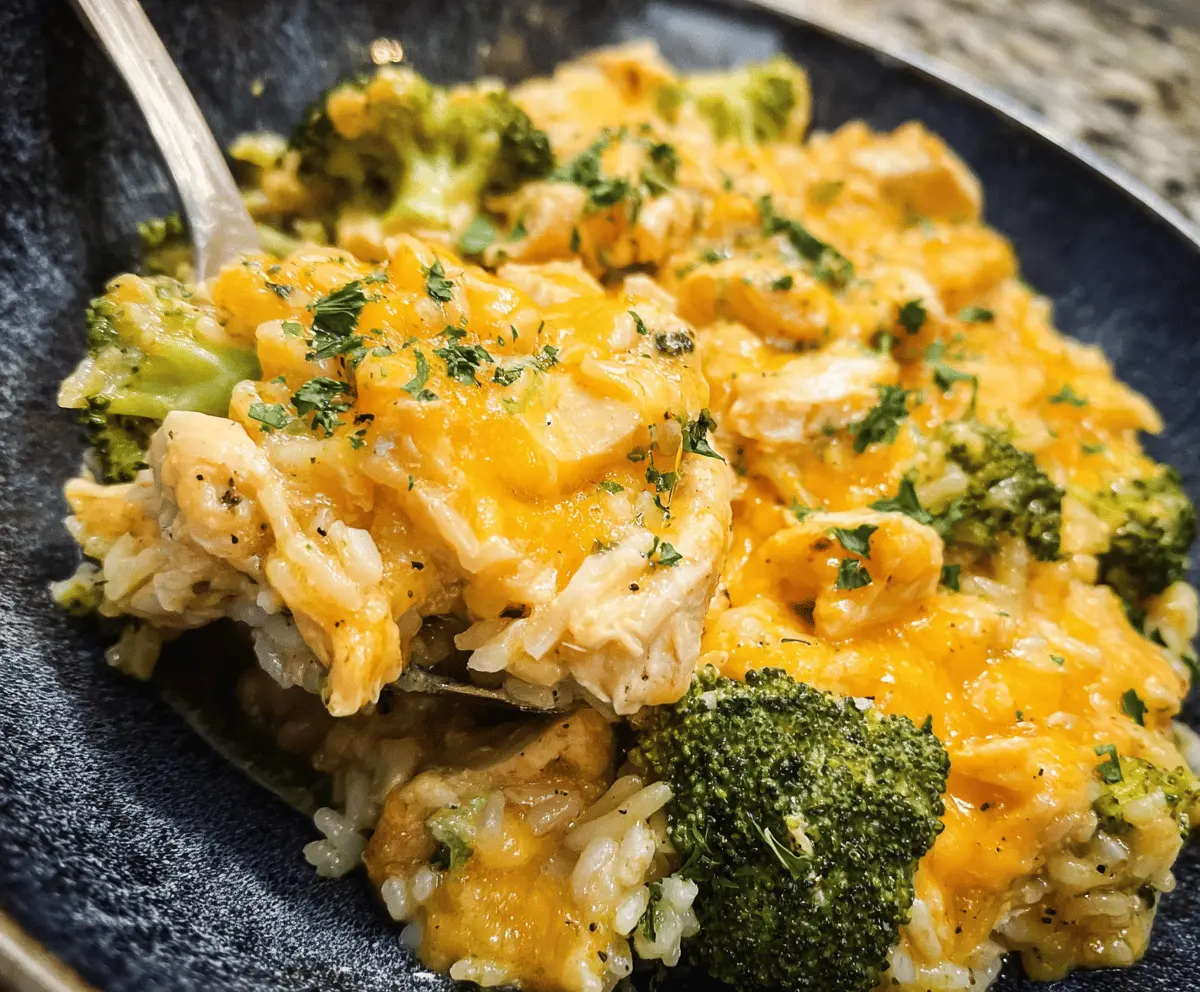 Easy Crockpot Cheesy Chicken Broccoli Rice