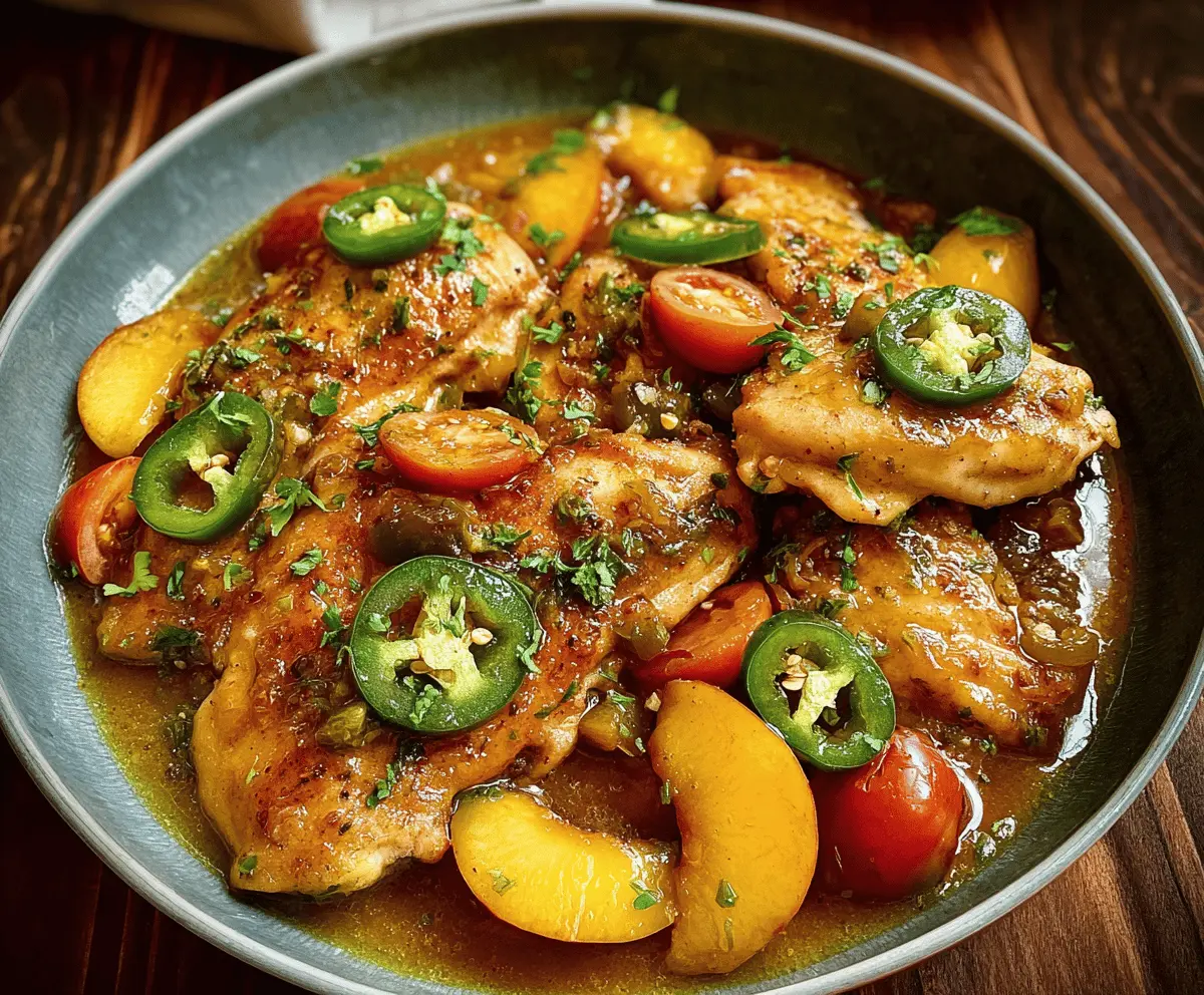 Spicy Jalapeno Peach Chicken Recipe