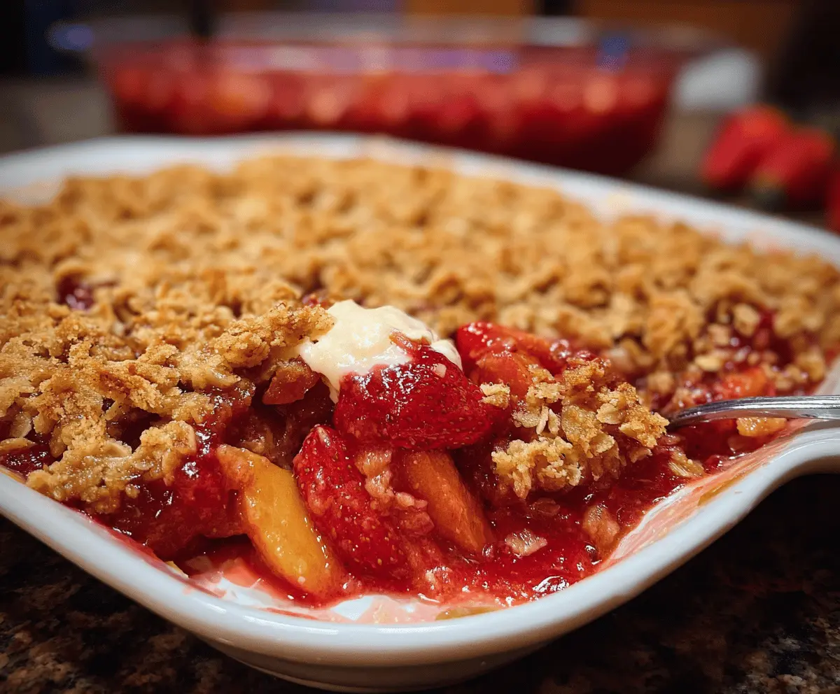 Easy Strawberry Peach Crisp Recipe