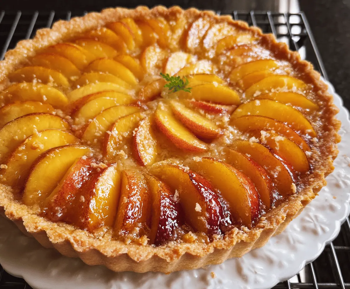 Easy Peach Tart Recipe With Flaky Crust