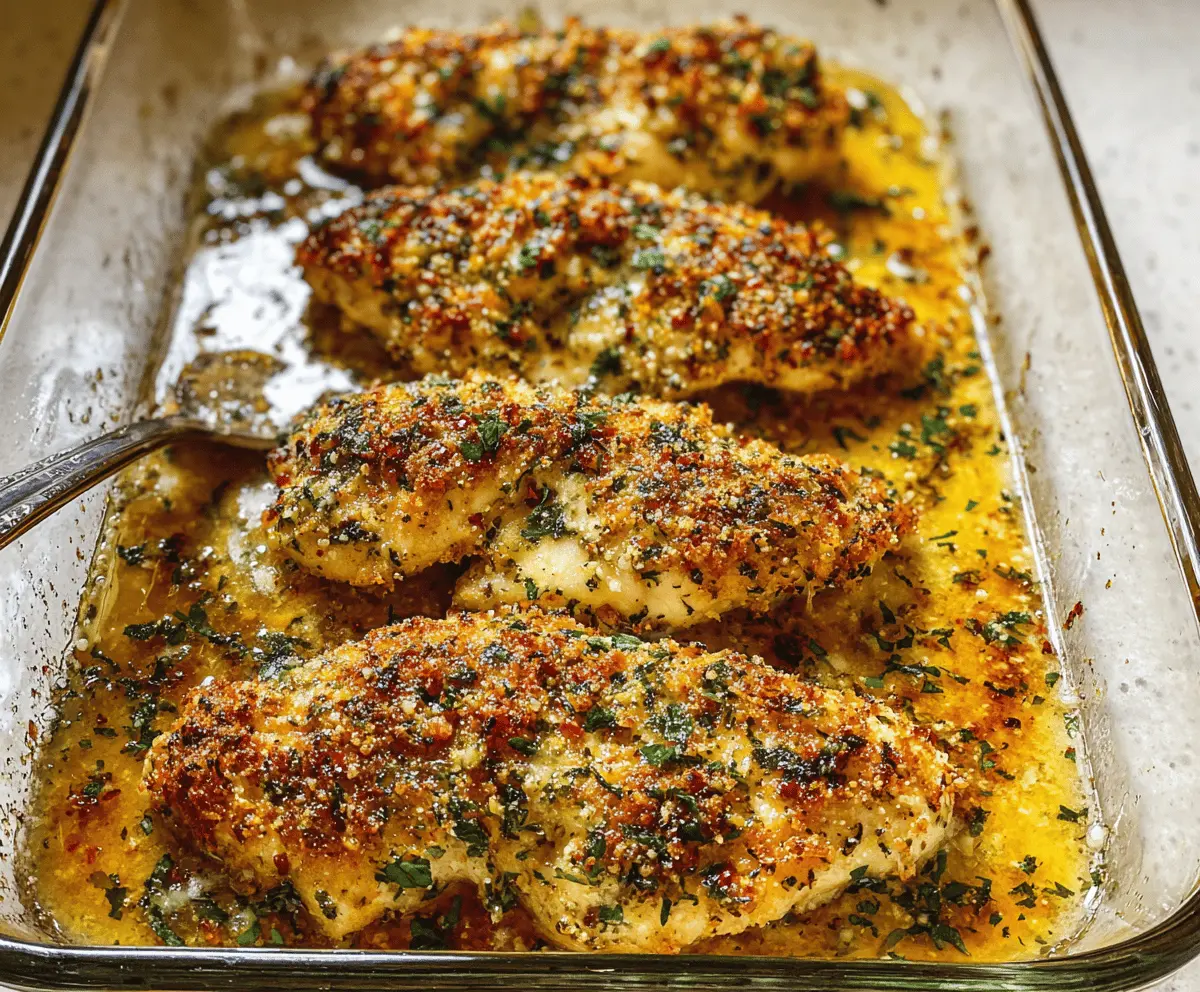 Easy Garlic Parmesan Chicken Bake Recipe