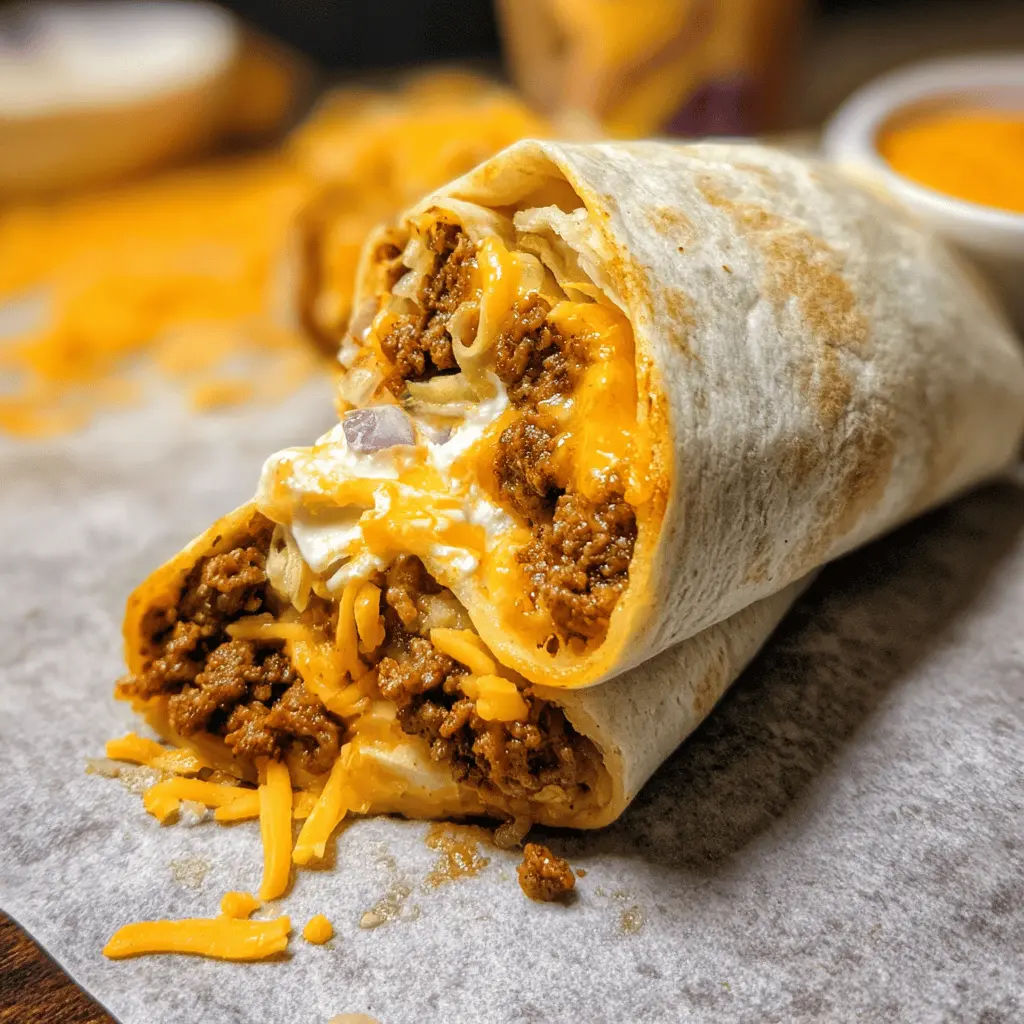 Easy Taco Bell Style Beefy Melt Burrito Recipe