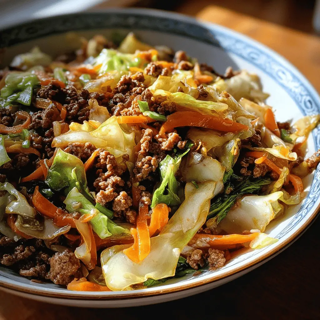 Easy Chinese Ground Beef and Cabbage Stir-Fry Recipe