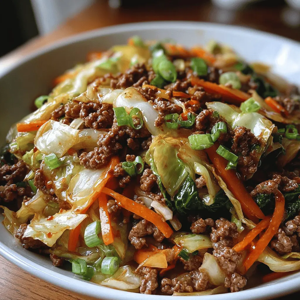 Easy Chinese Ground Beef and Cabbage Stir-Fry Recipe