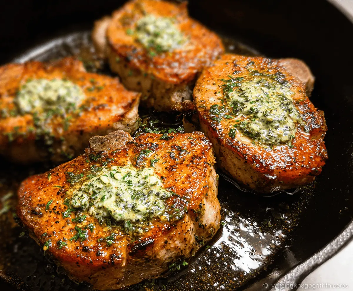 Easy Garlic Butter Pan-Seared Pork Chops Recipe