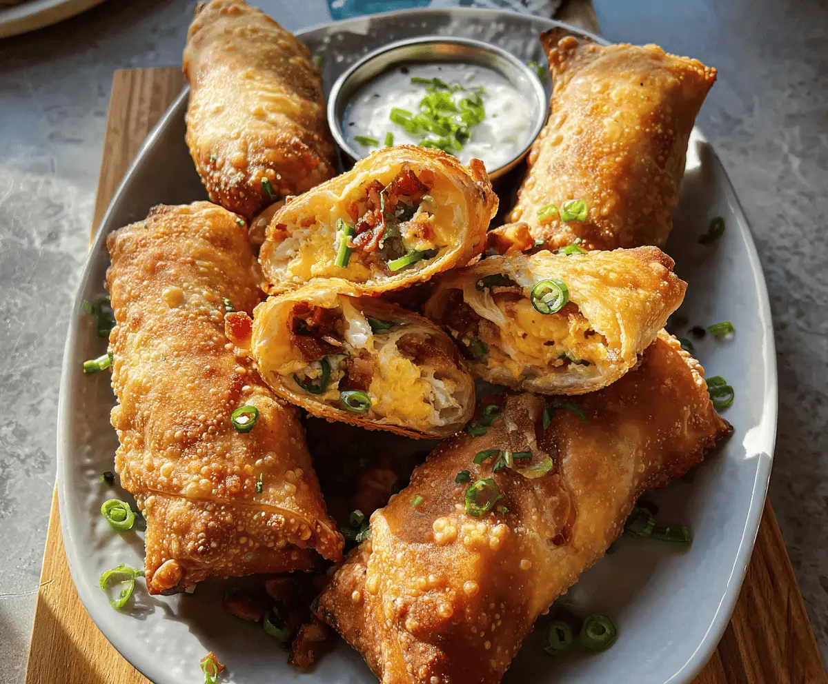 Crispy Bacon Jalapeño Popper Eggrolls Recipe