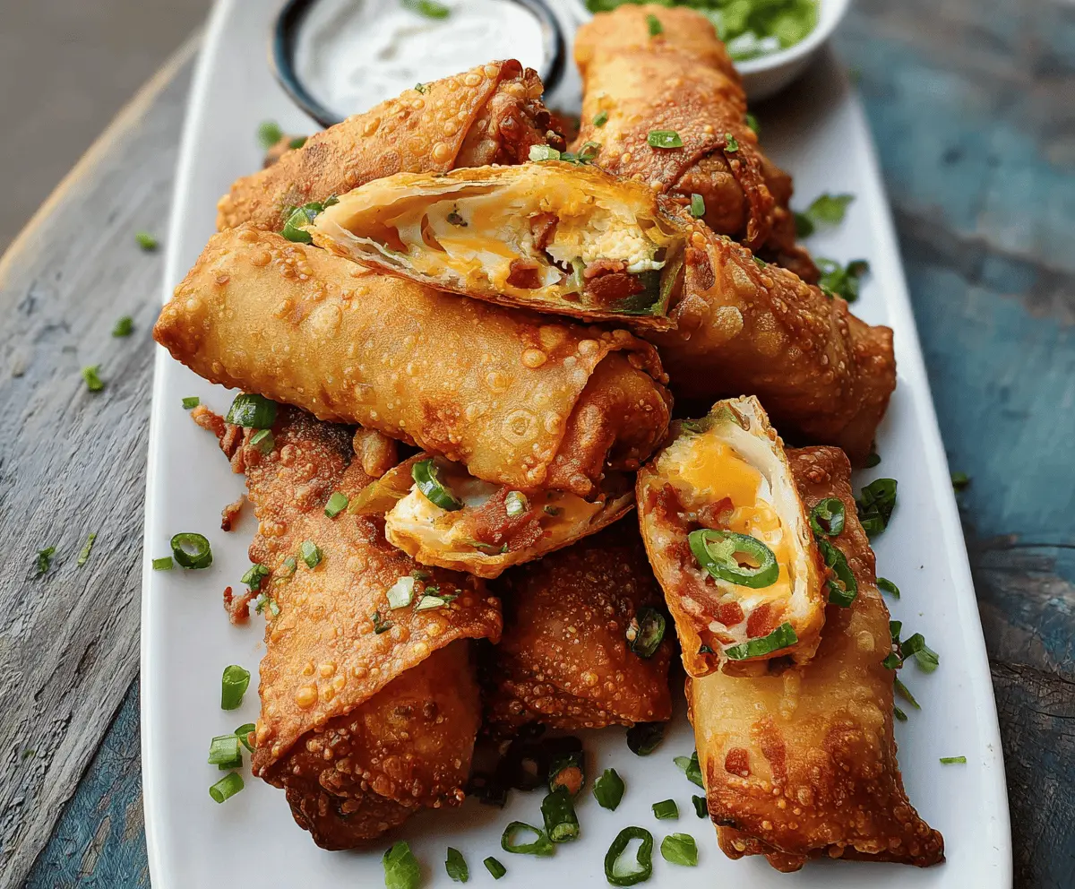Crispy Bacon Jalapeño Popper Eggrolls Recipe