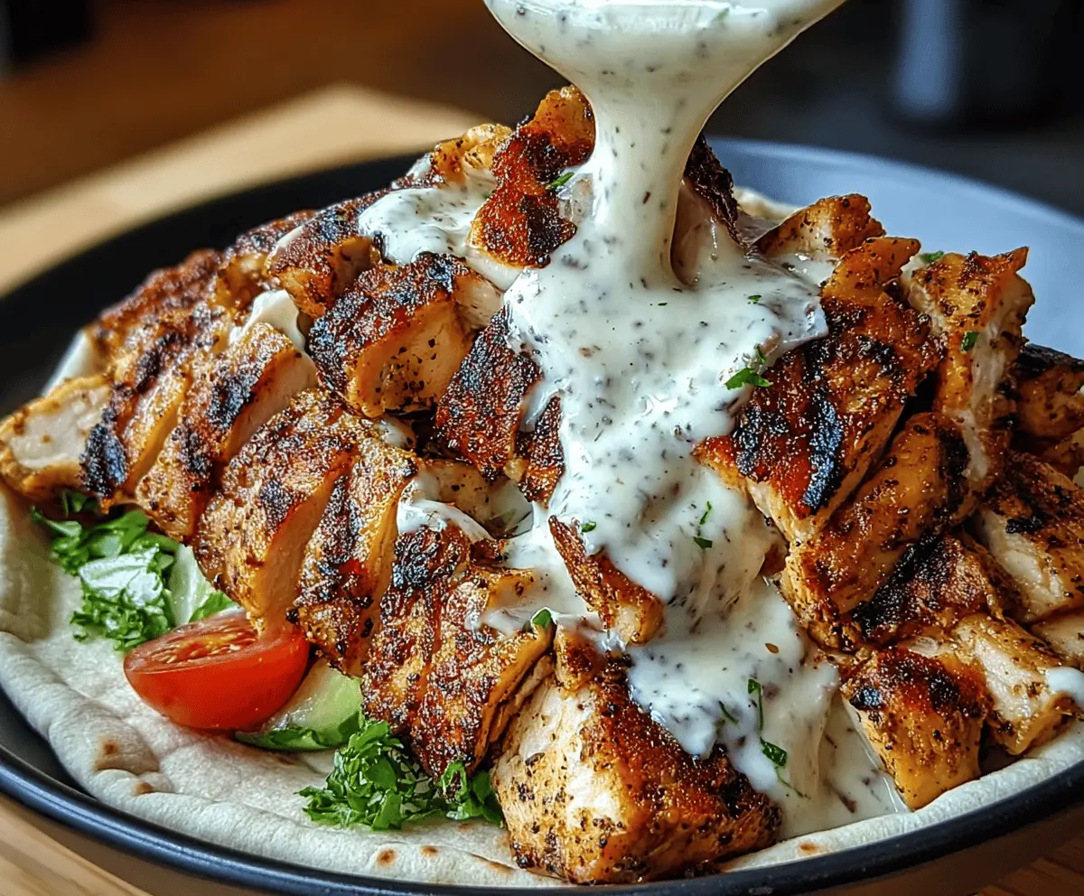 Easy Chicken Shawarma with Creamy Garlic Sauce