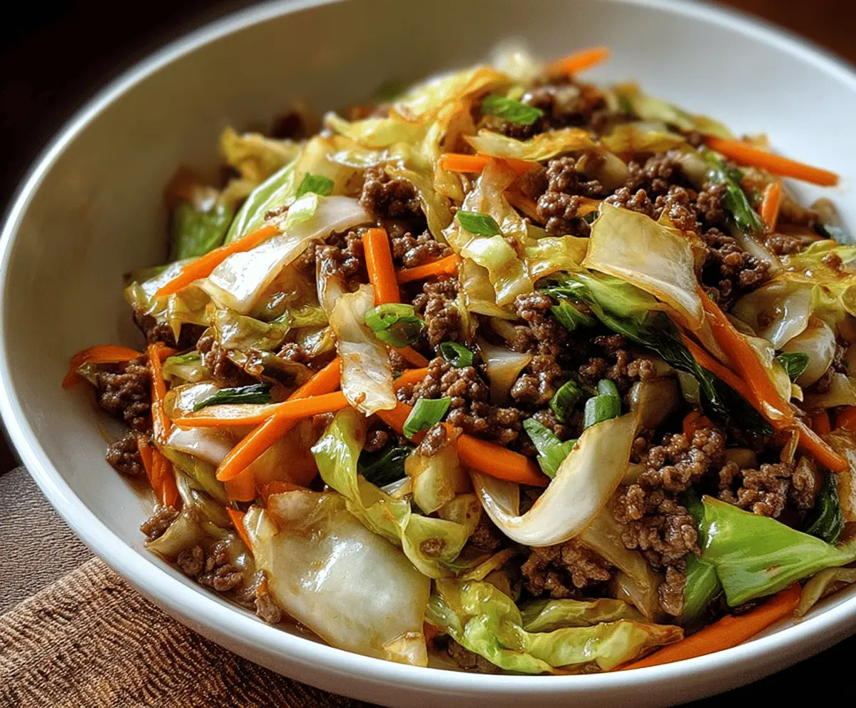 Healthy Chinese Beef and Cabbage Stir Fry Recipe