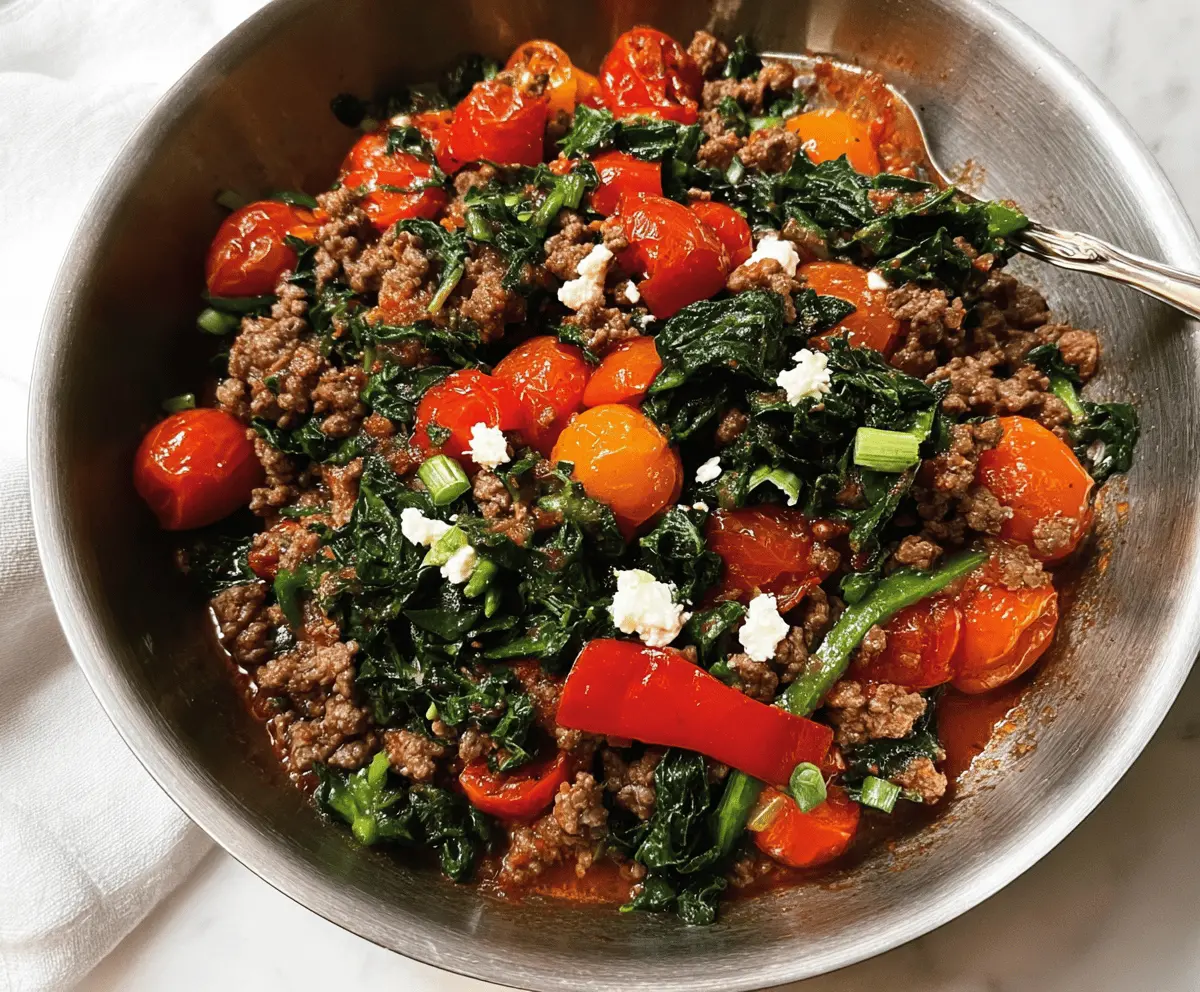 Easy Mediterranean Ground Beef Stir Fry Recipe