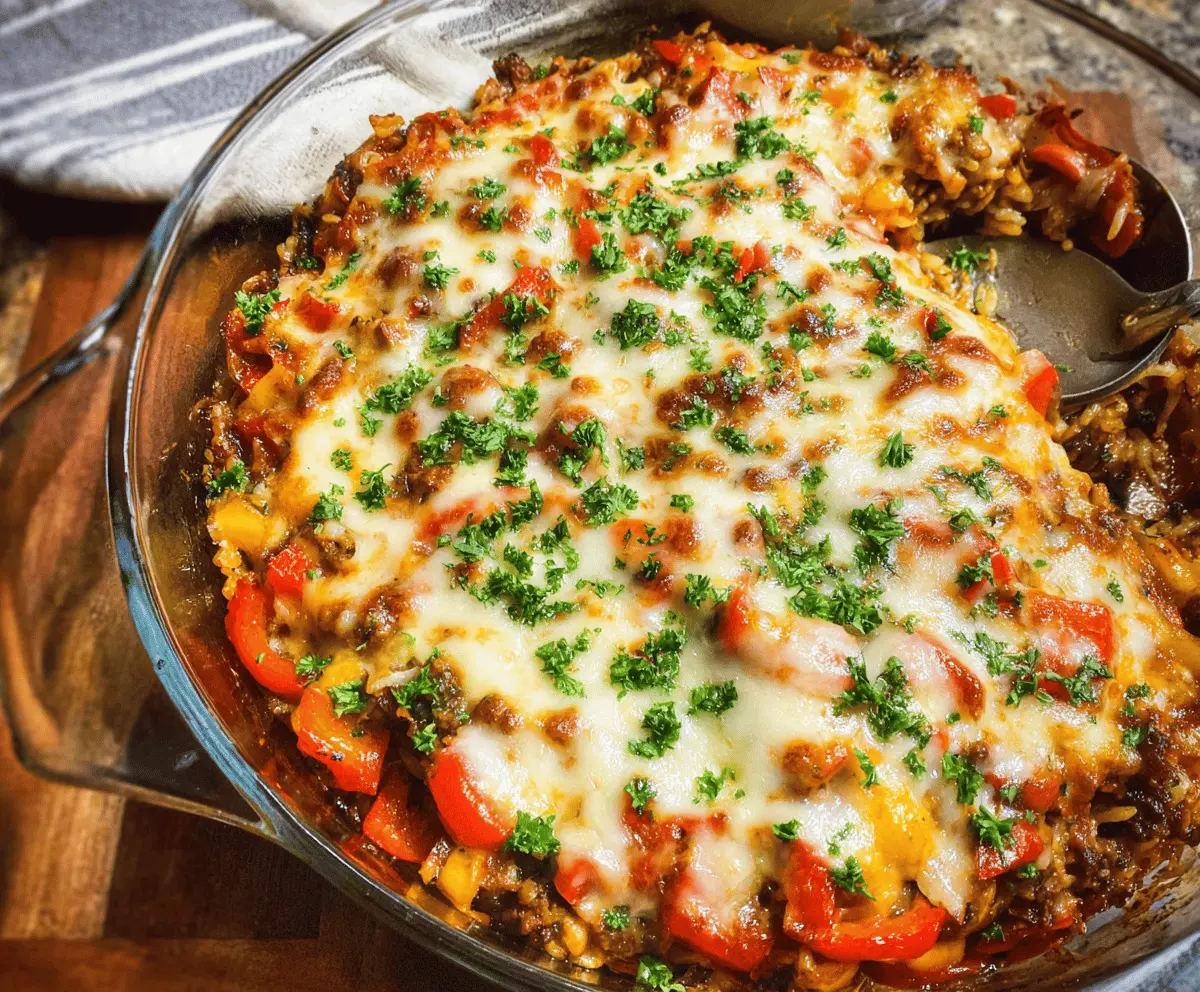Easy Stuffed Pepper Casserole Recipe