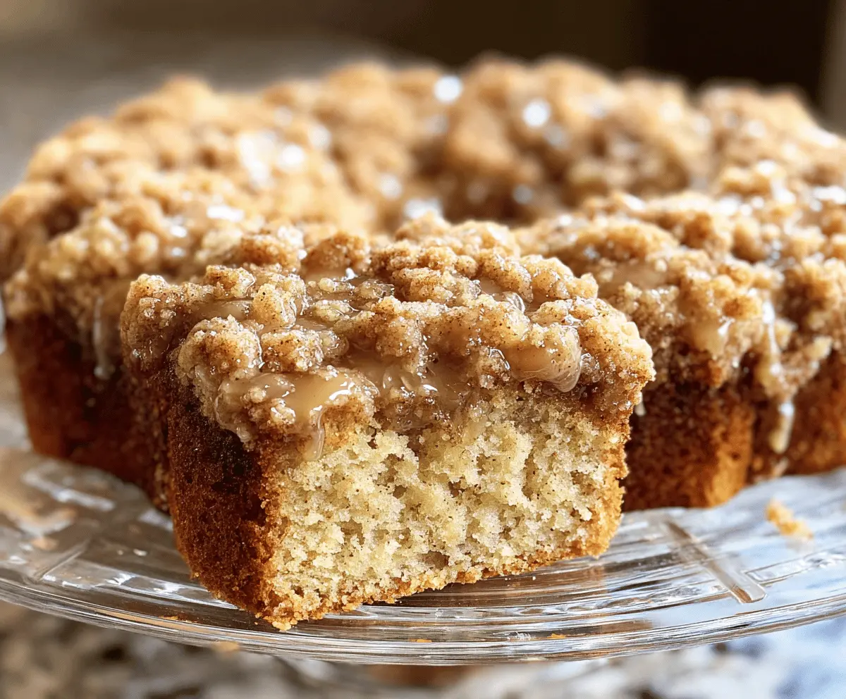Easy Banana Crumb Coffee Cake With Streusel Topping