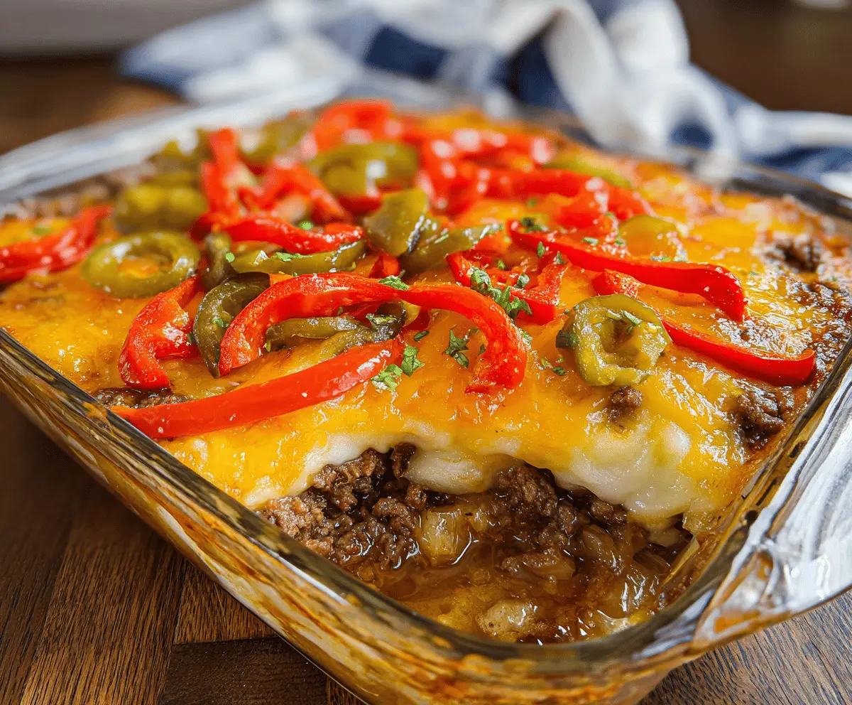Easy Southern Five-Layer Beef Casserole Recipe