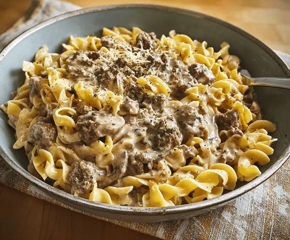 Easy Ground Beef Stroganoff