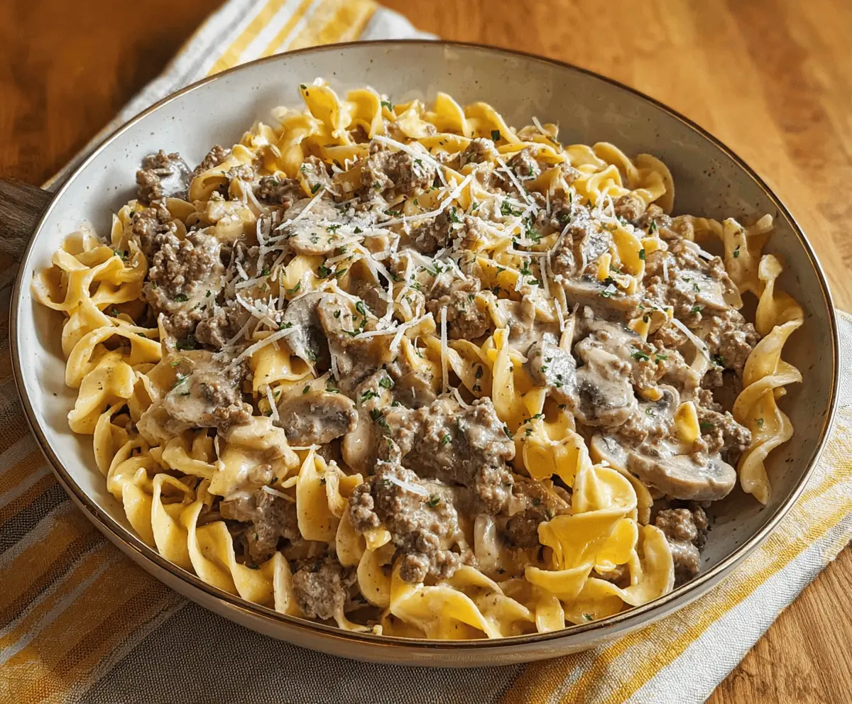 Easy Ground Beef Stroganoff Recipe