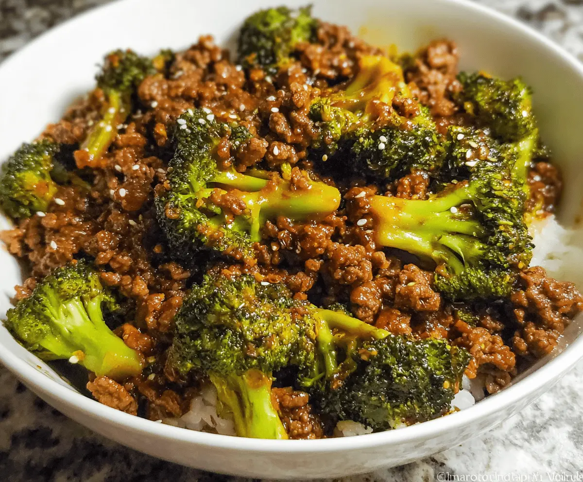 Easy Honey Garlic Ground Beef and Broccoli Stir-Fry