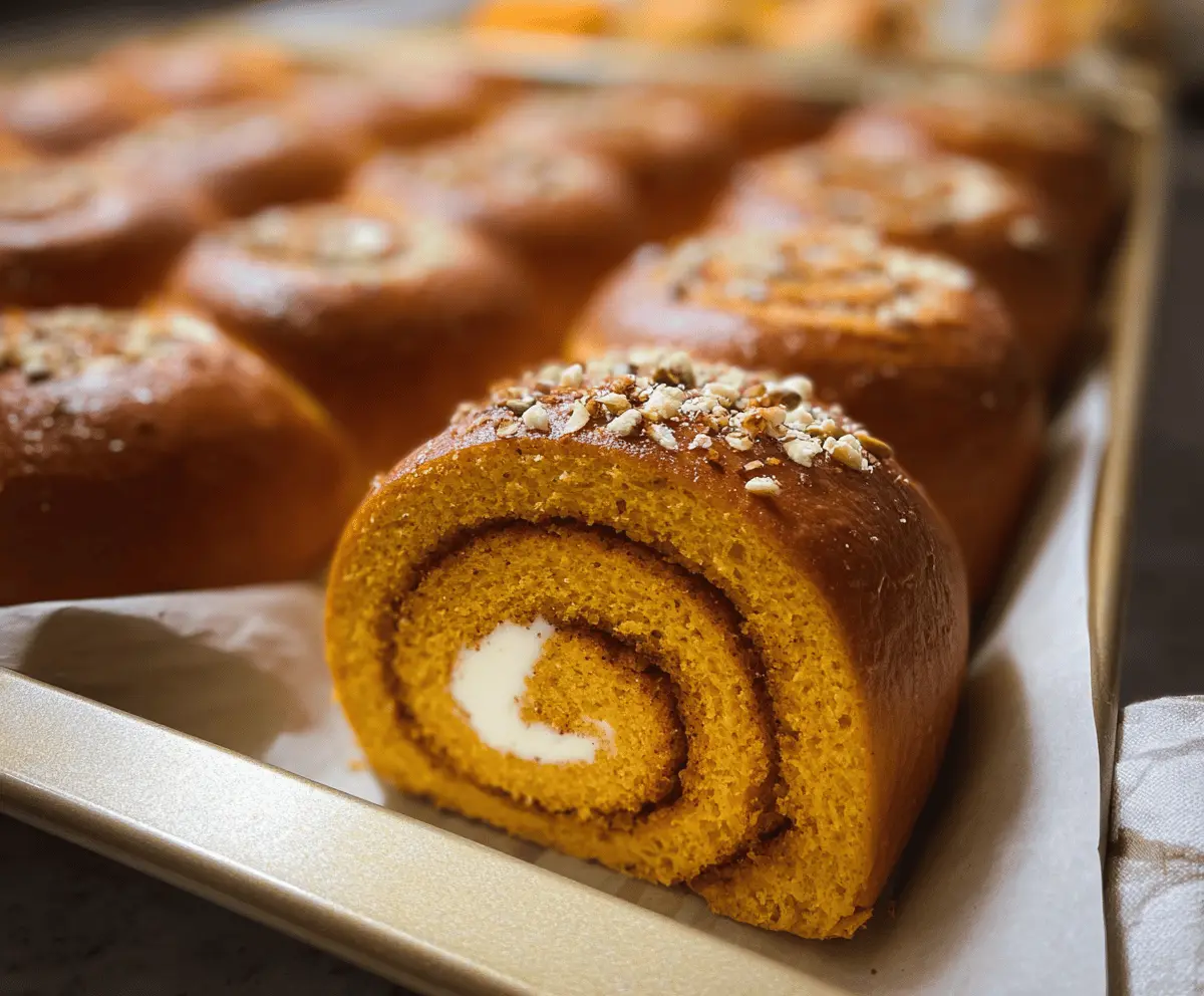Easy Pumpkin Roll Recipe with Cream Cheese Filling