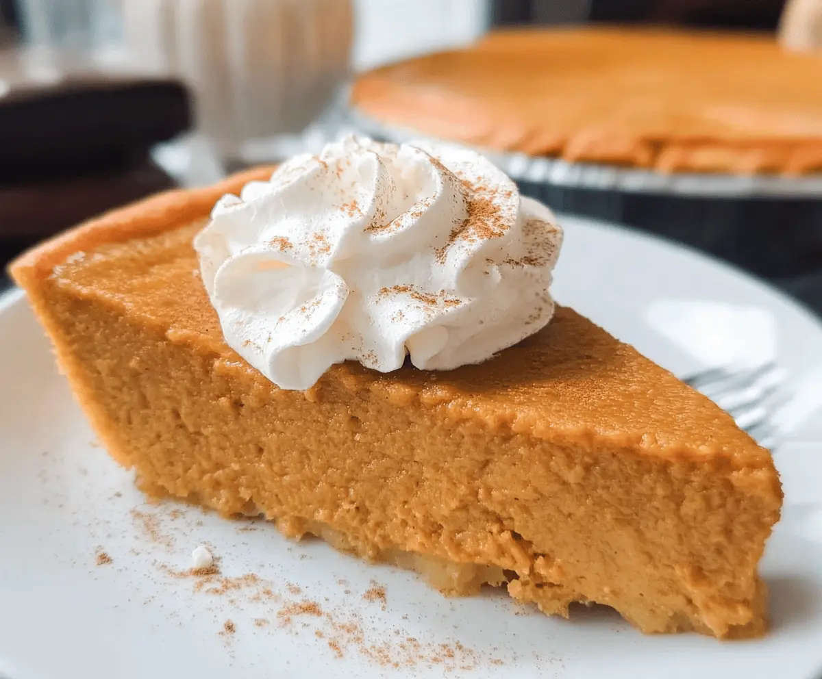 Crustless Pumpkin Pie