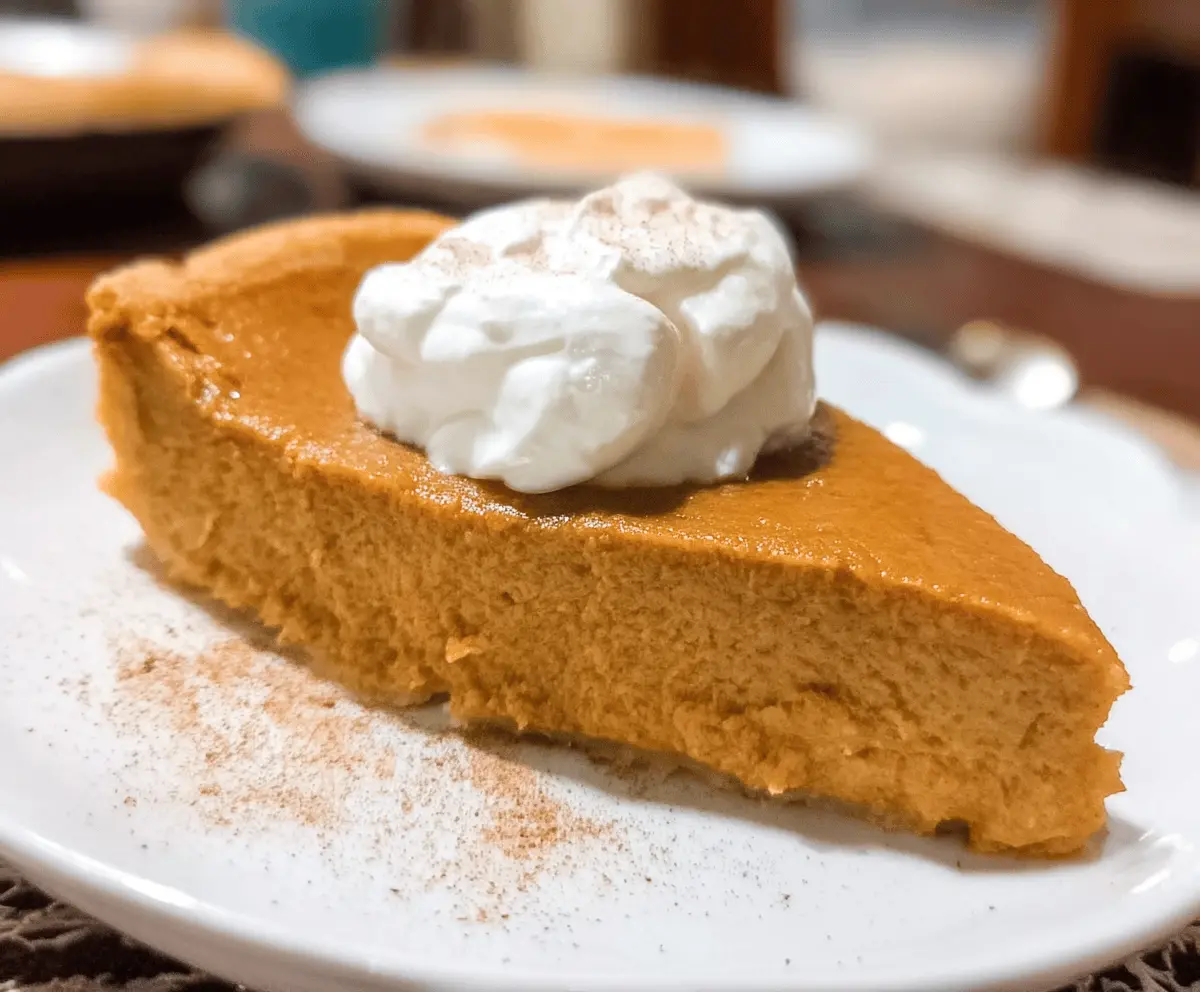 Crustless Pumpkin Pie