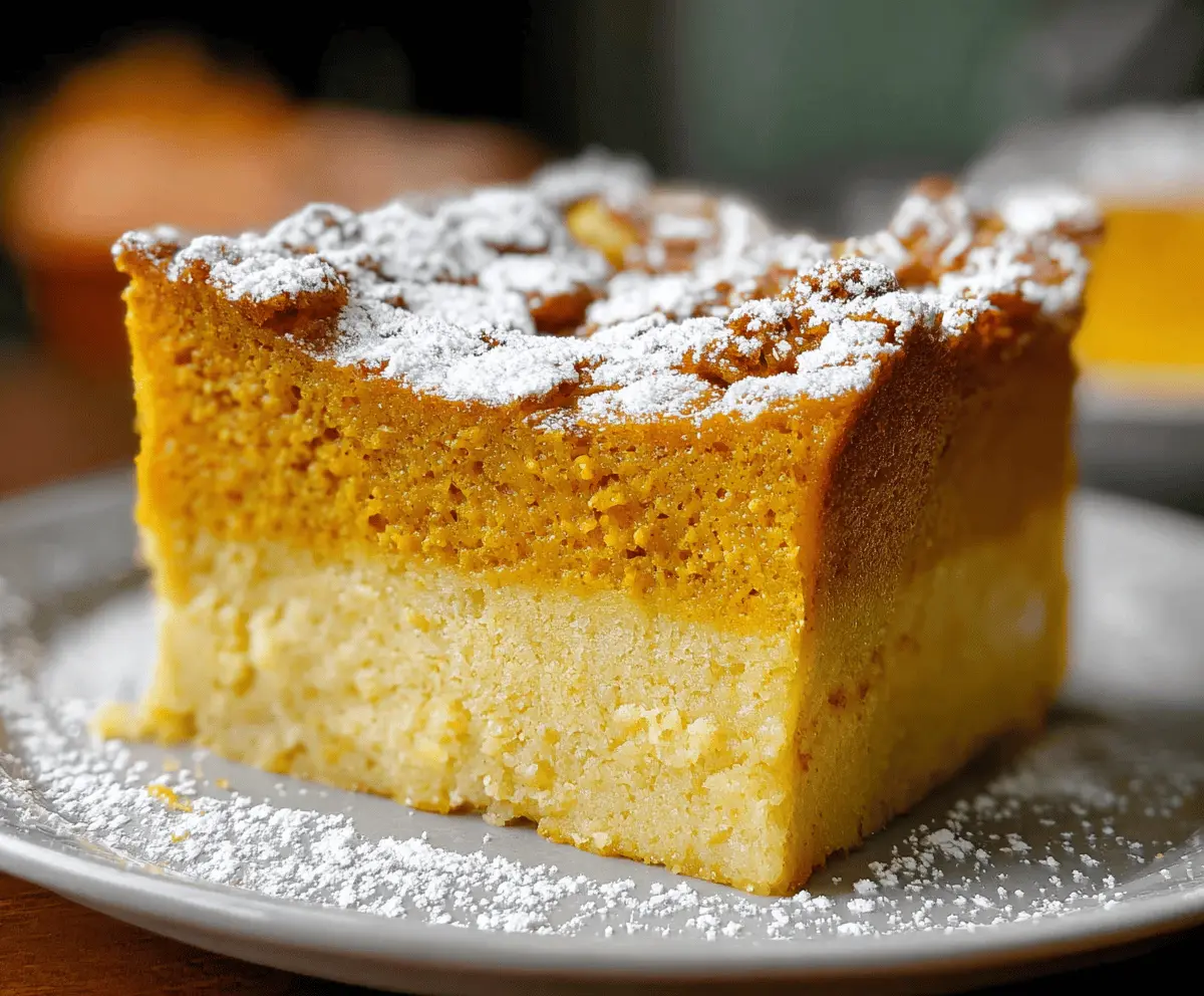 Easy Pumpkin Magic Custard Cake Recipe