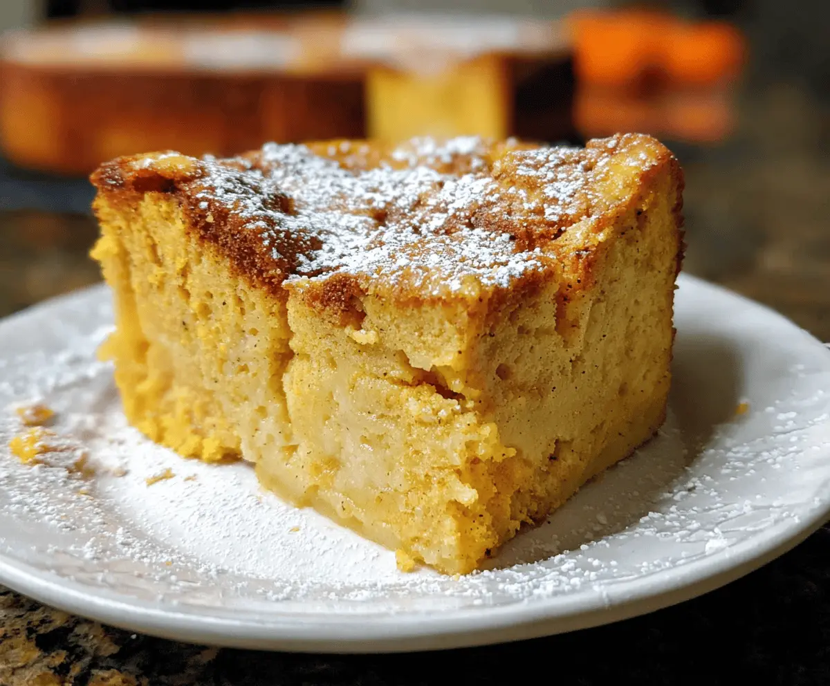 Easy Pumpkin Magic Custard Cake Recipe