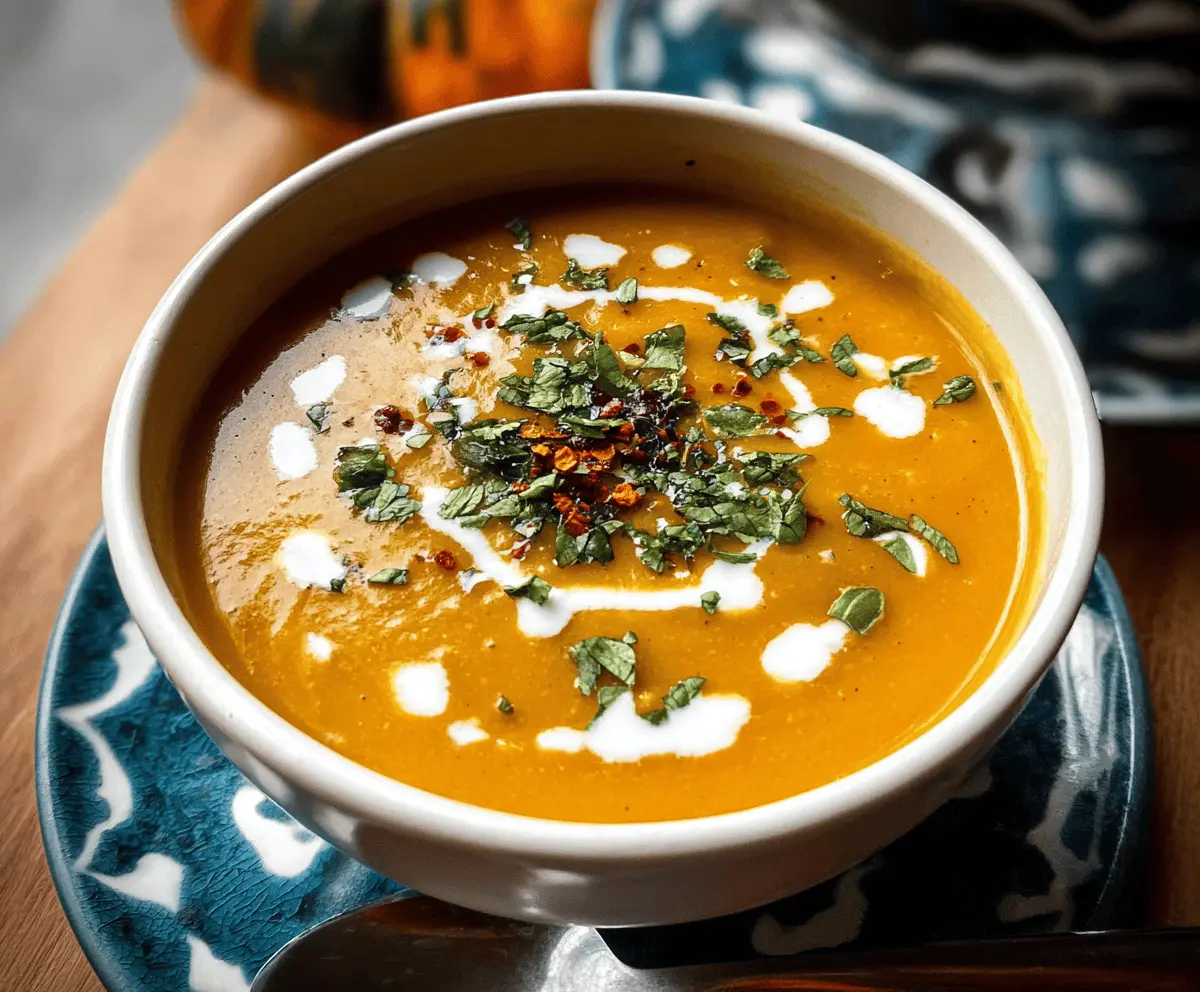 Creamy Coconut Curry Pumpkin Soup Recipe