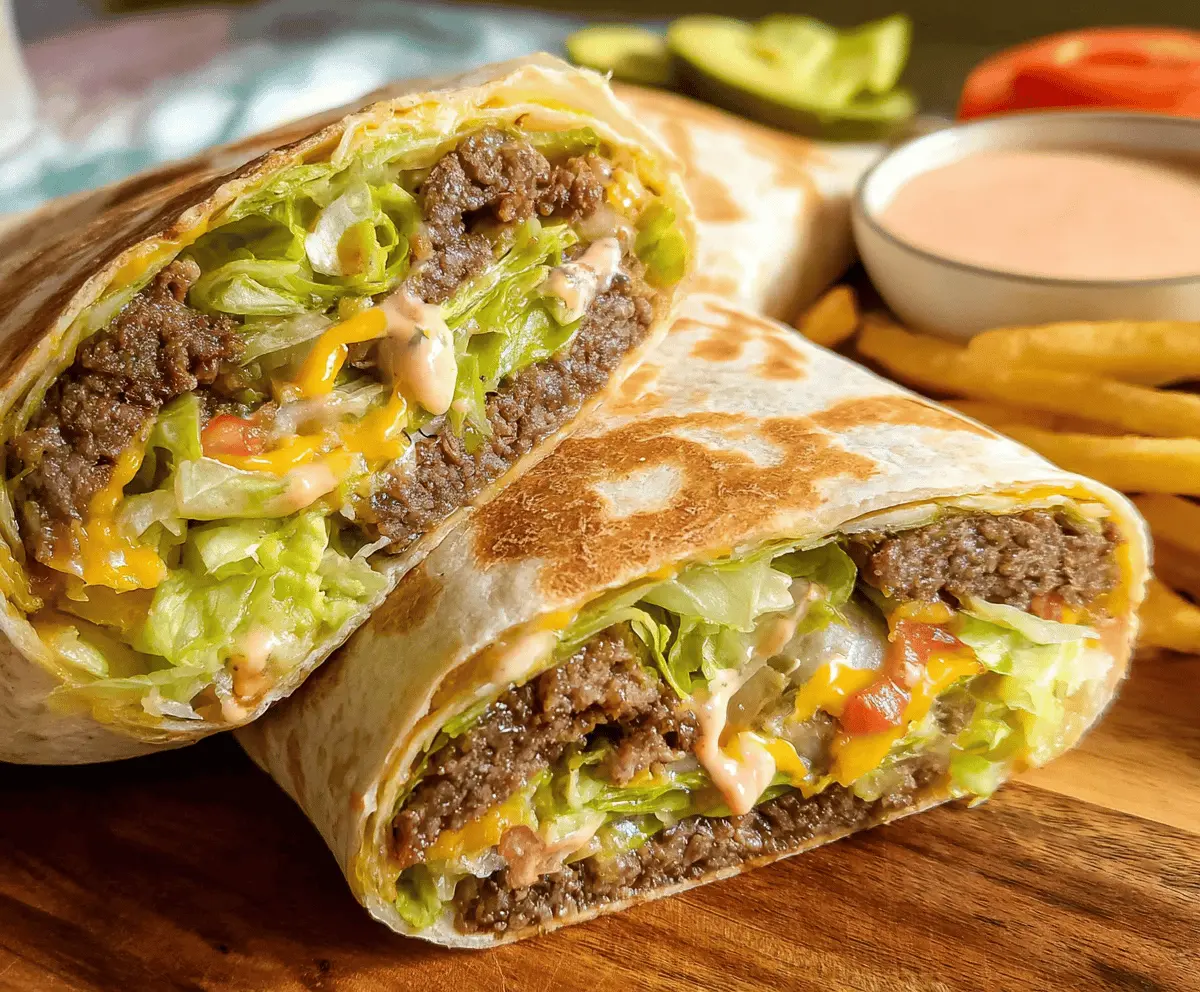 Homemade Big Mac Wraps with Special Sauce