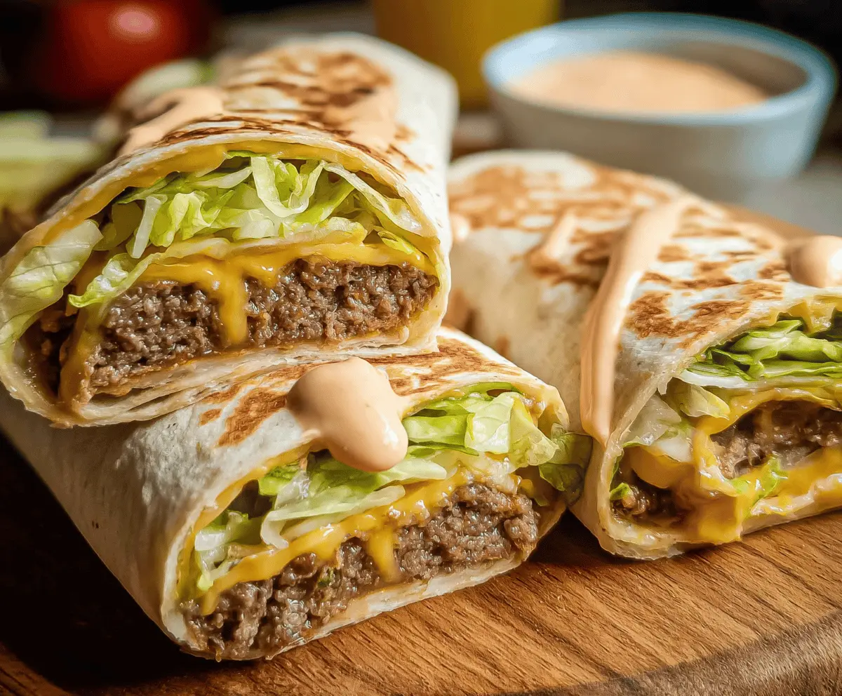 Easy Homemade Big Mac Wraps with Special Sauce