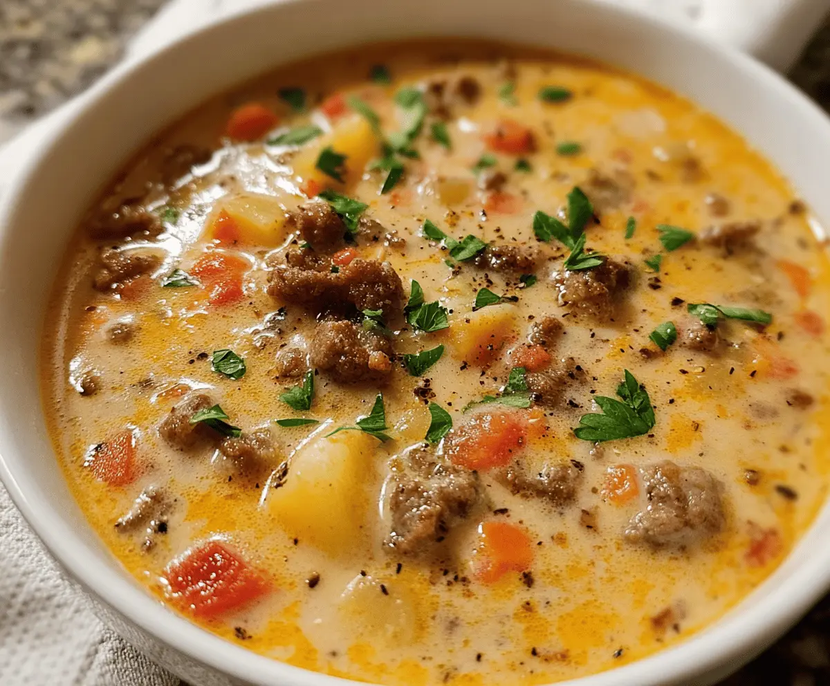 Easy Cheeseburger Soup Recipe to Try Tonight