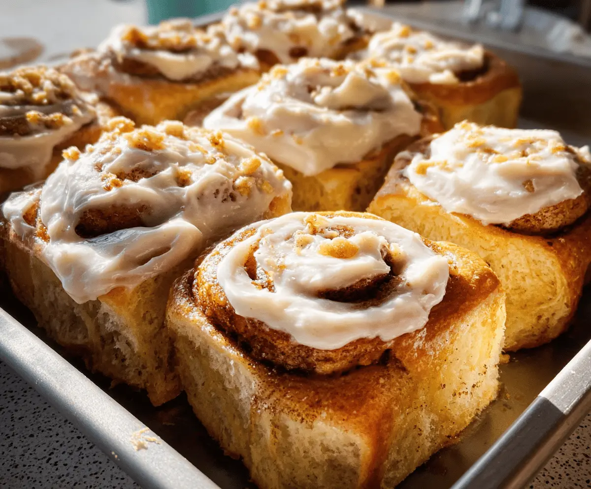 Banana Bread Cinnamon Rolls With Cream Cheese Frosting