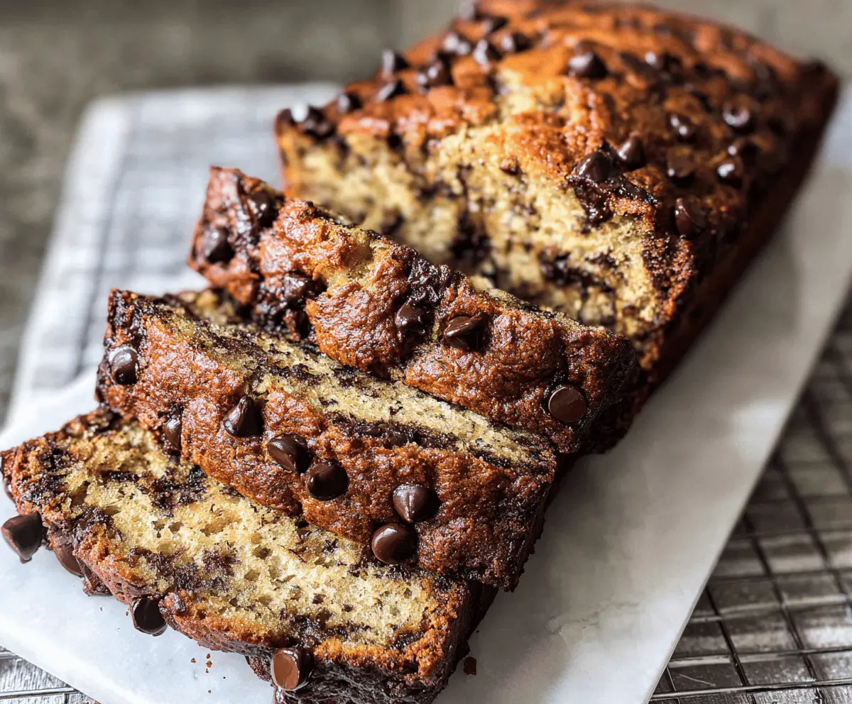Super Moist Chocolate Chip Banana Bread