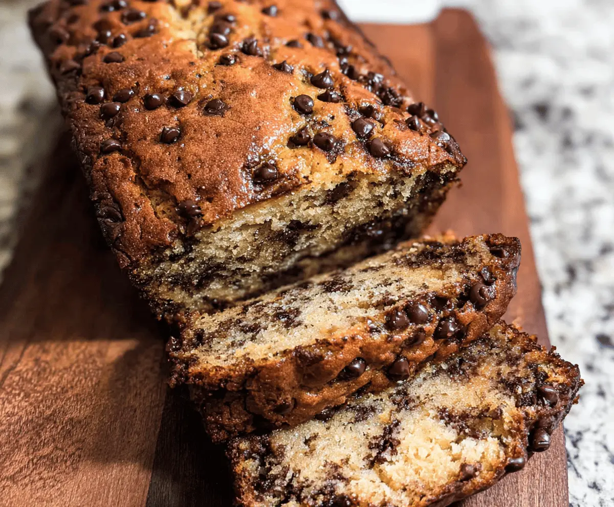 Super Moist Chocolate Chip Banana Bread
