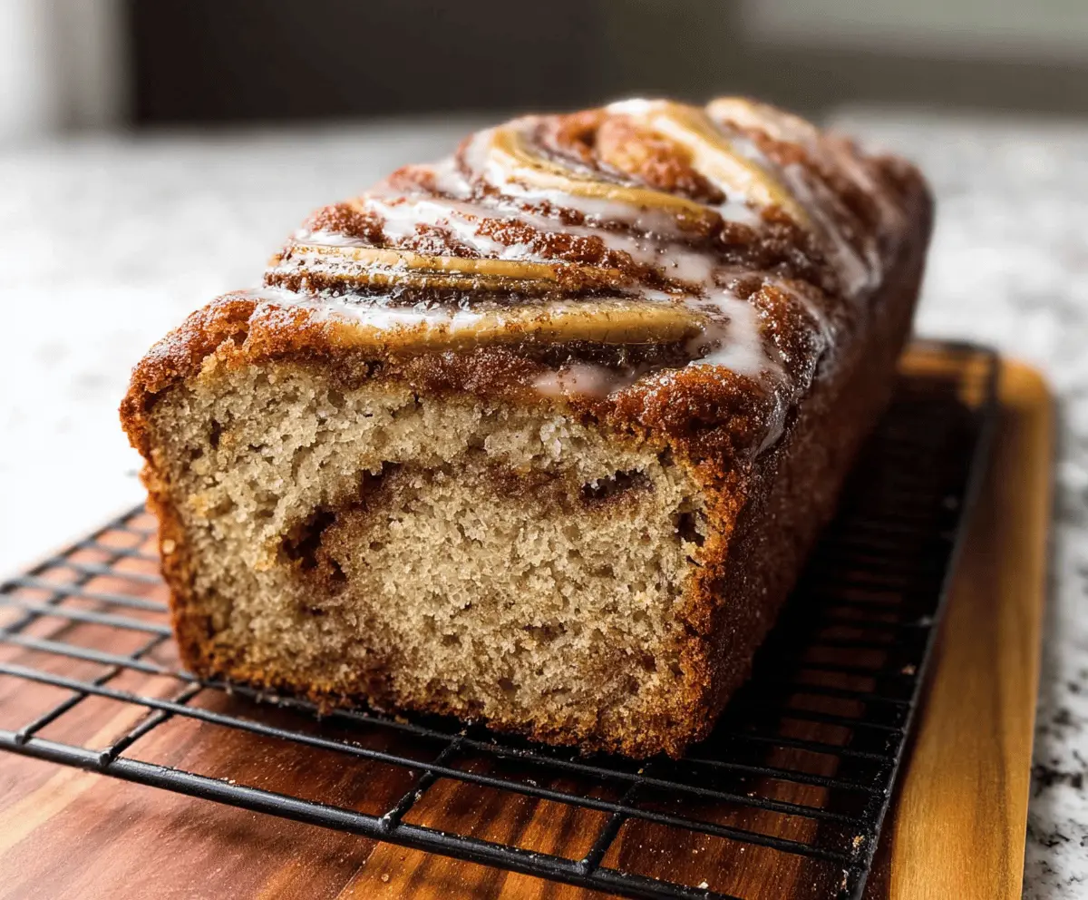 Easy Homemade Cinnamon Swirl Banana Bread Recipe