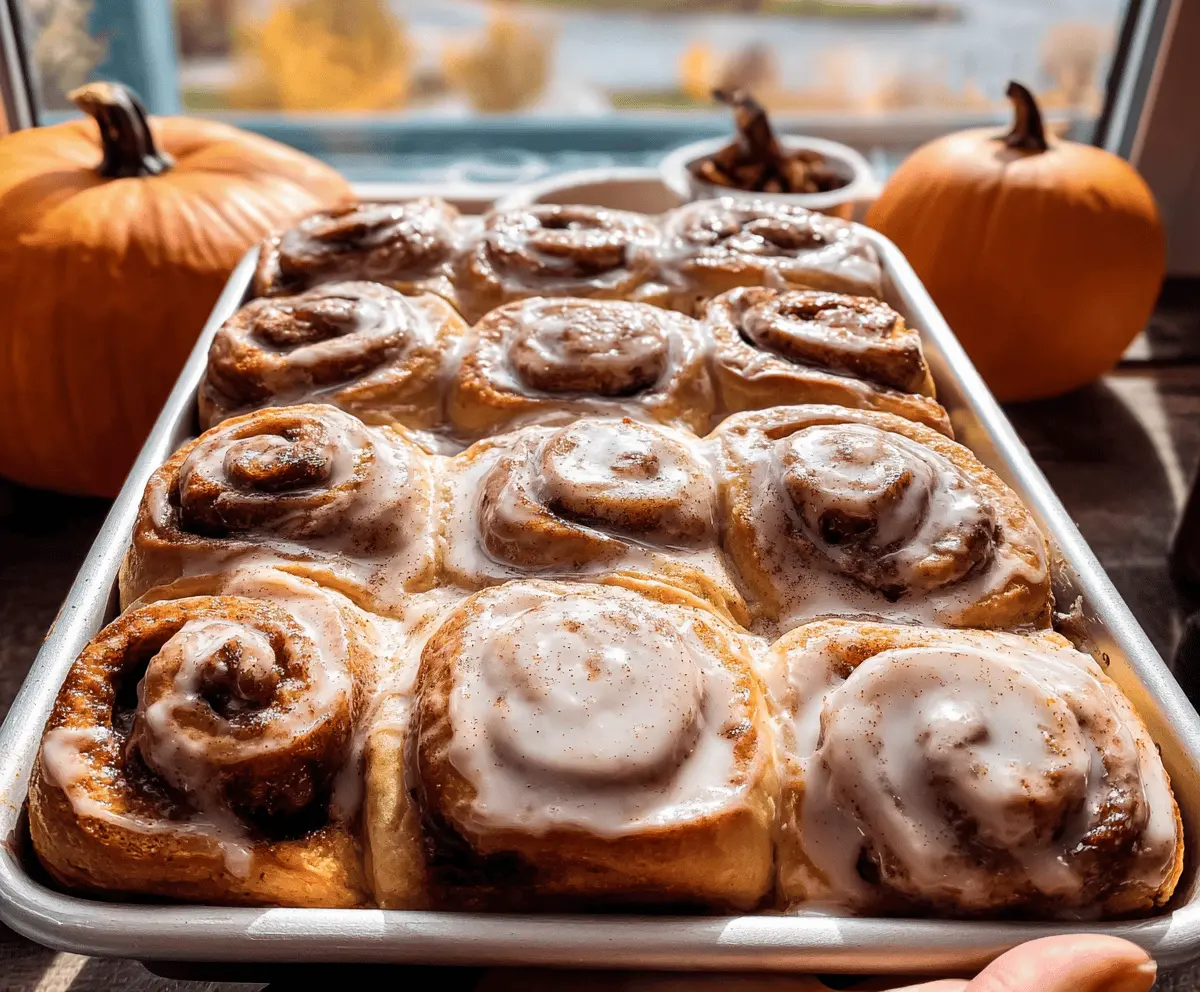 Soft and Spiced Pumpkin Cinnamon Rolls Recipe