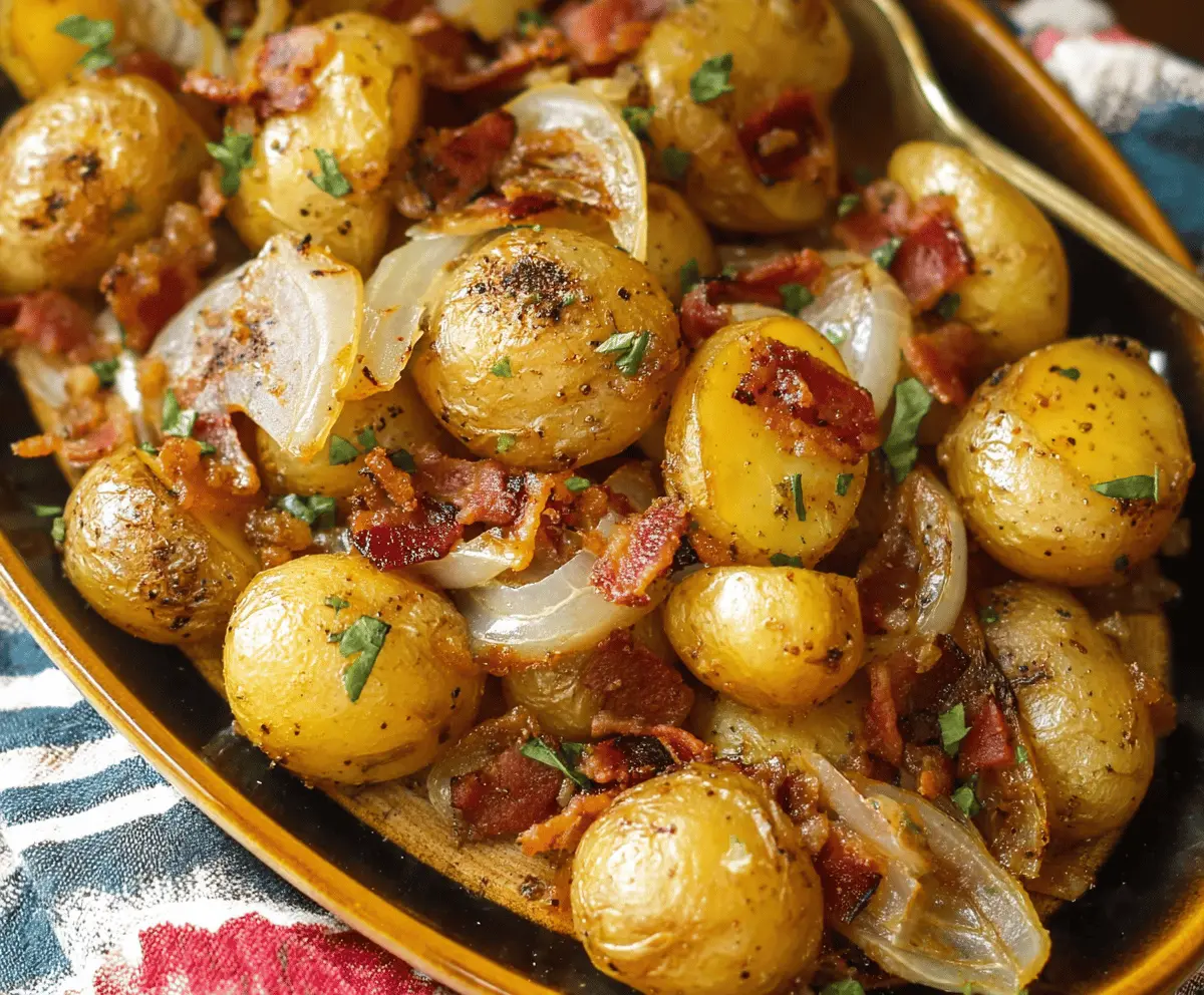 Baby Potatoes With Onion And Bacon