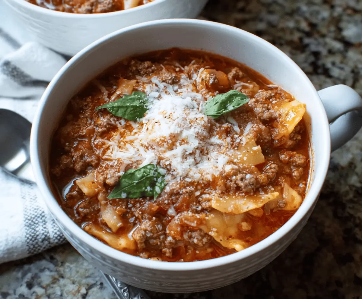 Crockpot Gluten-Free Lasagna Soup